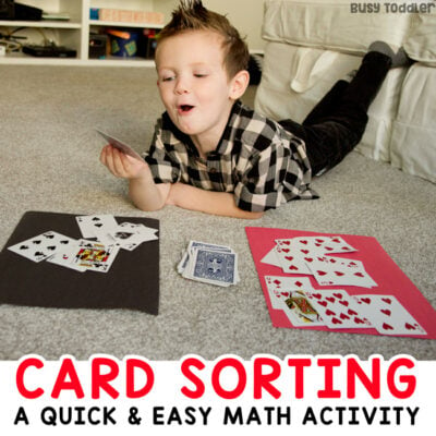 Card Sorting Activity for Toddlers