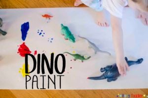 Dino Paint: A silly way to paint with toddlers