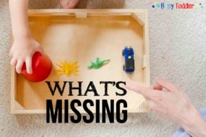 What's Missing: A simple, no-prep toddler activity