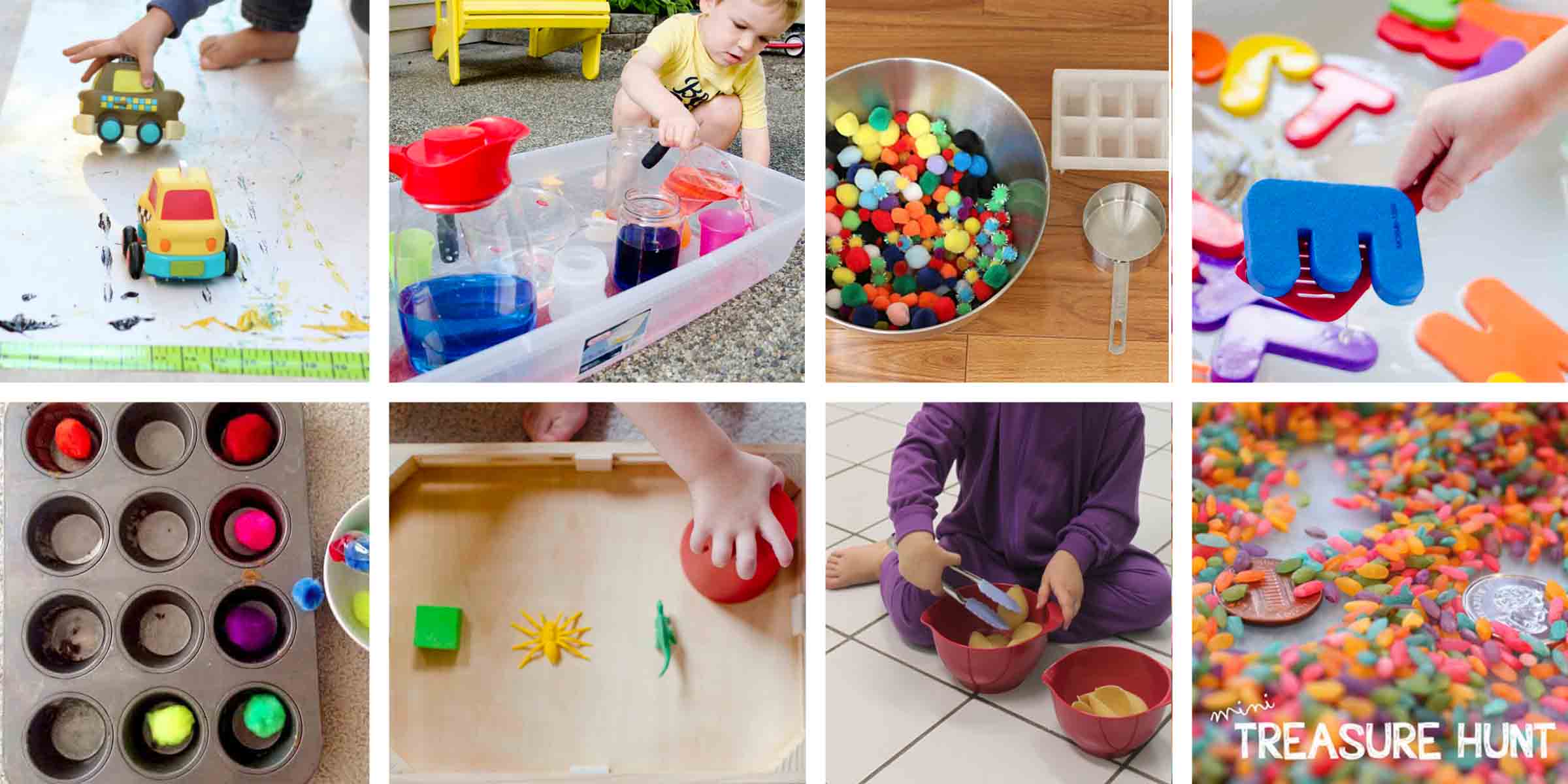 SUPER EASY TODDLER ACTIVITIES: You've got to see this list of quick and easy, no-prep toddler activities. Perfect for rainy days and inside play. Easy activities for toddlers and preschoolers.