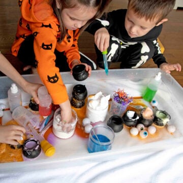 Halloween Potions Bin: Science Activity for Kids