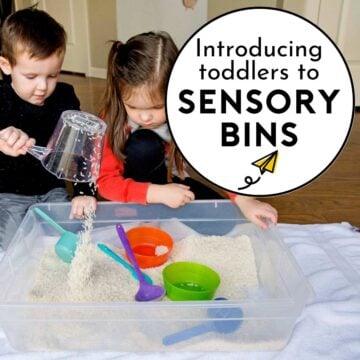 Introducing toddlers to sensory bins