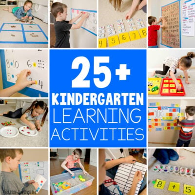 25 BEST KINDERGARTEN ACTIVITIES: Are you trying to entertain a 5-7 year old at home? Check out these hands on learning activities; at home learning; homeschool kindergarten from Busy Toddler