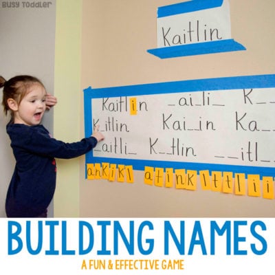 Building Names – Preschool Literacy Activity