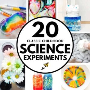 20 Classic Childhood Science Experiments: Image shows 7 science activities for kids