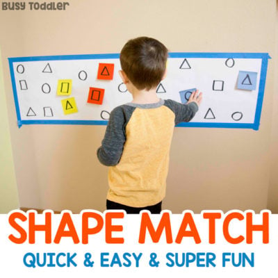 Shape Matching Post-It Notes Activity