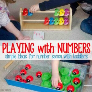 DEVELOPING NUMBER SENSE: easy ideas for building number sense with toddlers and preschoolers; awesome toys for math activities from Lakeshore Learning #ad
